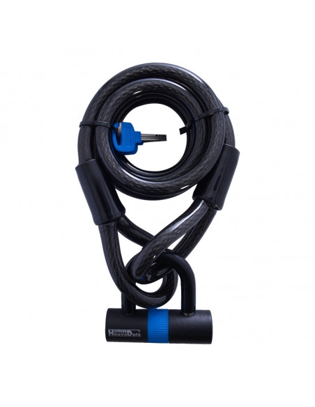 Cable antivol OXFORD Looplock - 2m x 15mm fumé