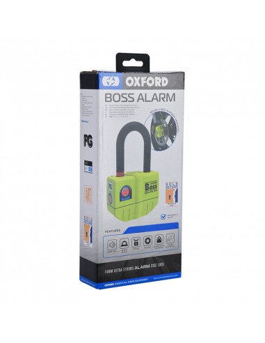 Chaîne antivol alarme OXFORD Big Boss - 1,5m x 12mm