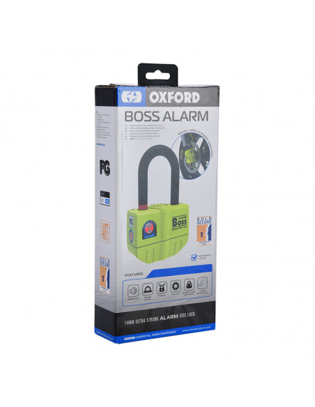 Chaîne antivol alarme OXFORD Big Boss - 1,5m x 12mm
