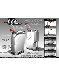 Bidon d'essence RISK EZ3 10L PEHD argent 2