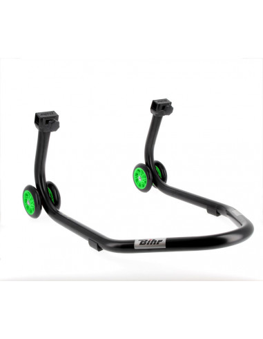 Béquille arrière BIHR Home Track supports en "L" noir mat roues vert