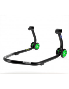 Béquille arrière BIHR Home Track supports en "L" noir mat roues vert 2