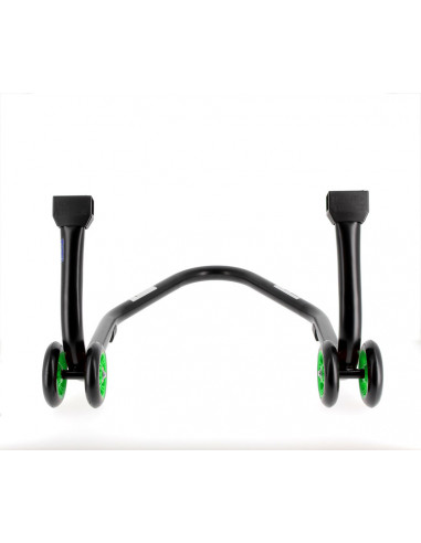 Béquille arrière BIHR Home Track supports en "L" noir mat roues vert