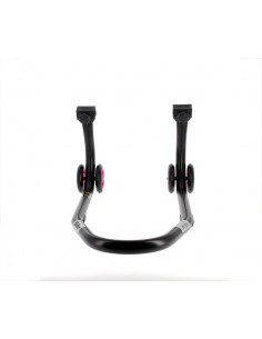 Béquille avant BIHR Home Track noir mat roues rose 2