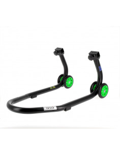 Béquille avant BIHR Home Track noir mat roues vert 2