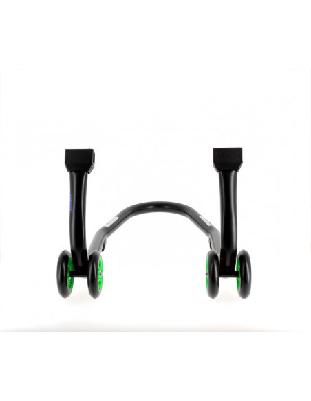 Béquille avant BIHR Home Track noir mat roues vert