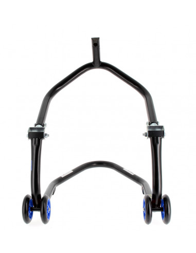 Béquille avant sous té BIHR Home Track noir mat roues bleu