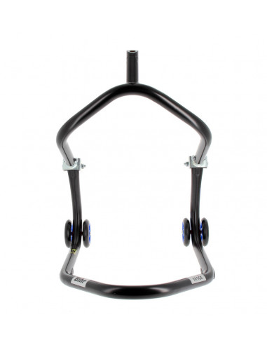 Béquille avant sous té BIHR Home Track noir mat roues bleu