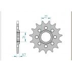 Kit chaine AFAM alu SUZUKI GSX-R 1000 K9,L0,L1,L2,L3 RACING pas 520 2009 à 2013