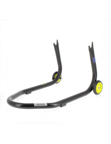 Béquille arrière BIHR Home Track fixe supports en "V" noir mat roues jaune