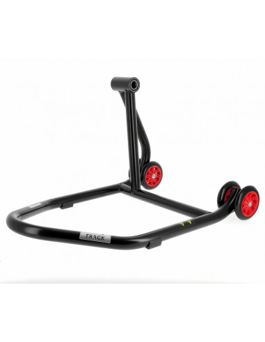 Béquille monobras gauche BIHR Home Track noir mat roues rouge