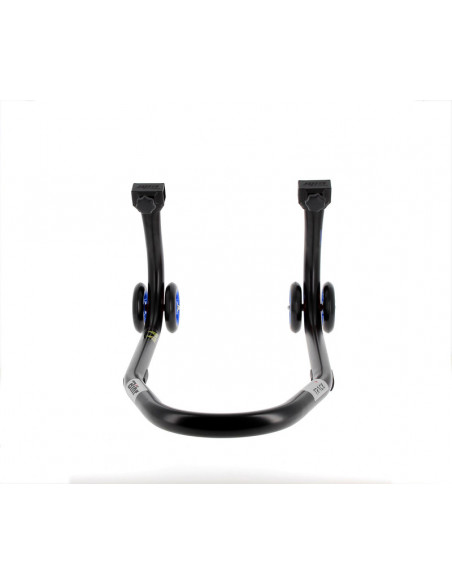 Béquille avant BIHR Home Track noir mat roues bleu