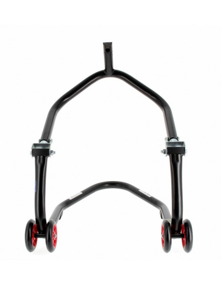 Béquille avant sous té BIHR Home Track noir mat roues rouge