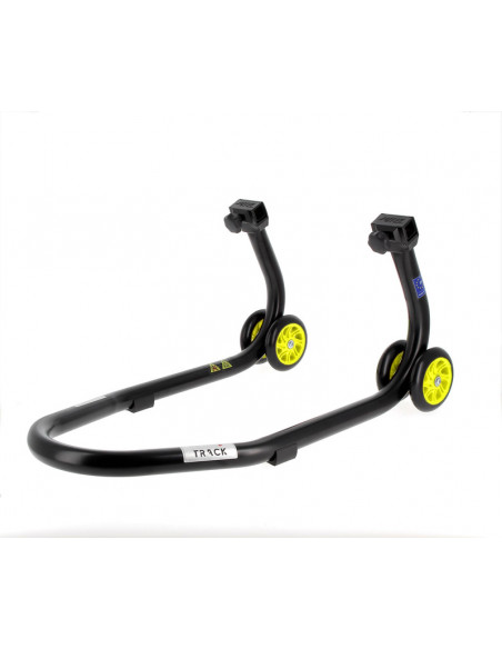 Béquille avant BIHR Home Track noir mat roues jaune