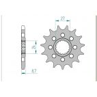 Kit chaine AFAM alu SUZUKI GSX-R 1000 K9,L0,L1,L2,L3 ENDURANCE pas 525 2009 à 2013