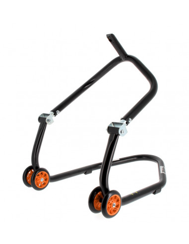 Béquille avant sous té BIHR Home Track noir mat roues orange