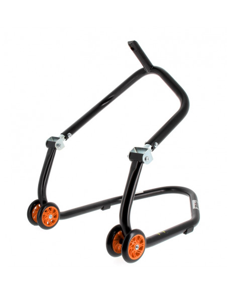 Béquille avant sous té BIHR Home Track noir mat roues orange