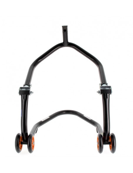 Béquille avant sous té BIHR Home Track noir mat roues orange