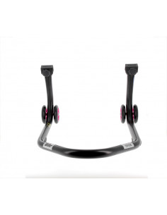Béquille arrière BIHR Home Track supports en "V" noir mat roues rose 2