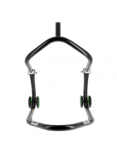 Béquille avant sous té BIHR Home Track noir mat roues vert