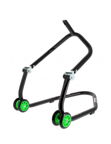 Béquille avant sous té BIHR Home Track noir mat roues vert