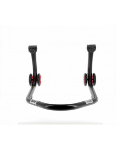 Béquille arrière BIHR Home Track supports en "L" noir mat roues rouge 2