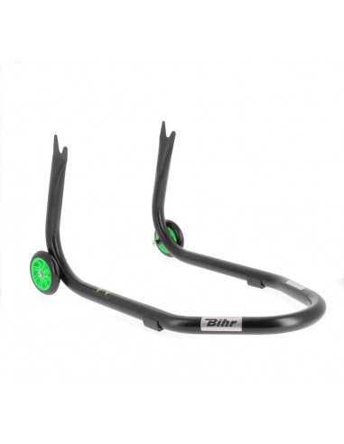 Béquille arrière BIHR Home Track fixe supports en "V" noir mat roues vert