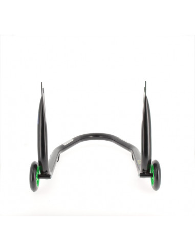 Béquille arrière BIHR Home Track fixe supports en "V" noir mat roues vert