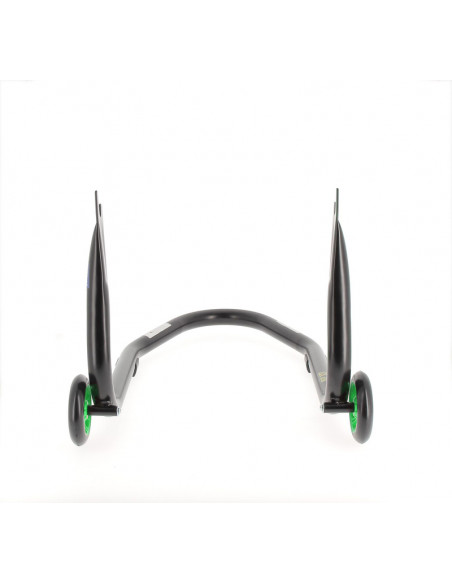 Béquille arrière BIHR Home Track fixe supports en "V" noir mat roues vert