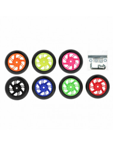 Béquille arrière BIHR Home Track fixe supports en "V" noir mat roues vert