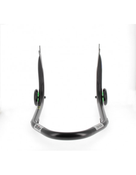 Béquille arrière BIHR Home Track fixe supports en "V" noir mat roues vert