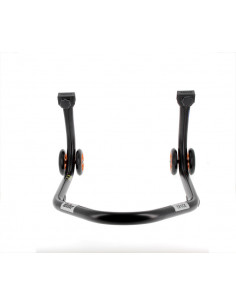 Béquille arrière BIHR Home Track supports en "V" noir mat roues orange 2