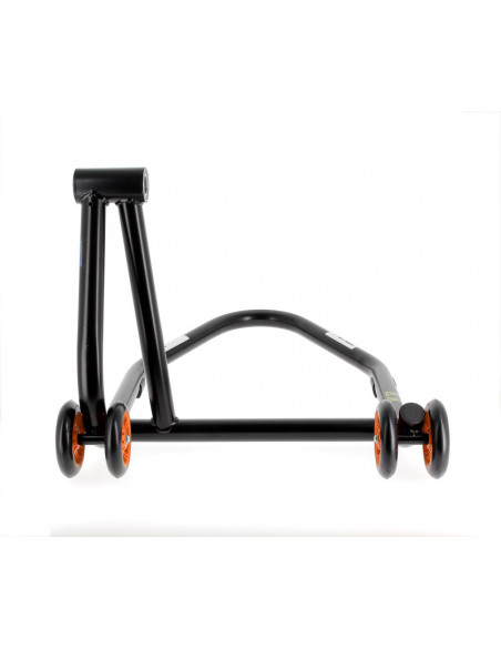 Béquille monobras droite BIHR Home Track noir mat roues orange