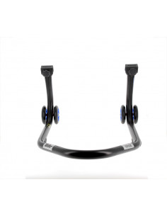 Béquille arrière BIHR Home Track supports en "V" noir mat roues bleu 2