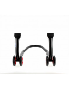 Béquille avant BIHR Home Track noir mat roues rouge 2