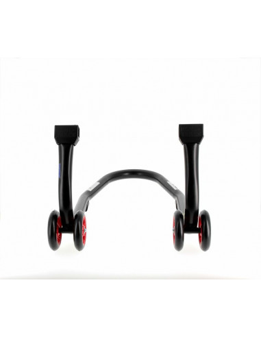 Béquille avant BIHR Home Track noir mat roues rouge