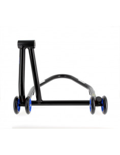 Béquille monobras droite BIHR Home Track noir mat roues bleu 2