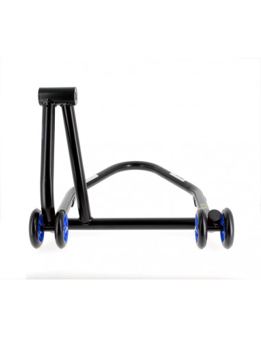 Béquille monobras droite BIHR Home Track noir mat roues bleu