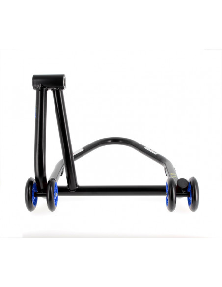 Béquille monobras droite BIHR Home Track noir mat roues bleu