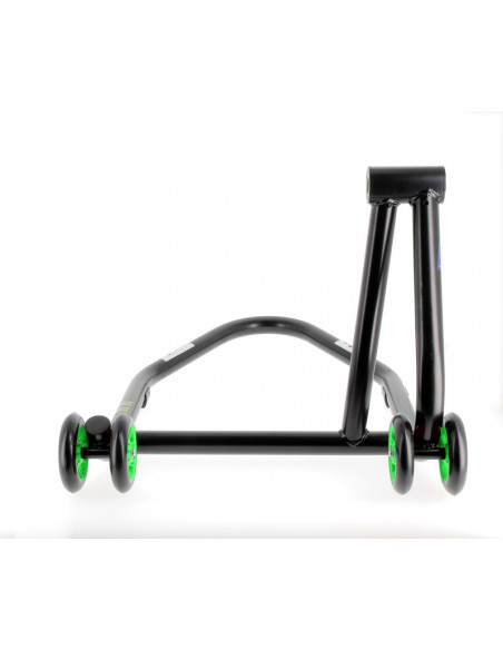 Béquille monobras gauche BIHR Home Track noir mat roues vert