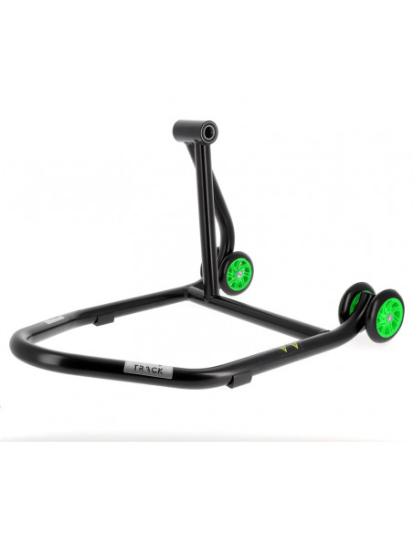 Béquille monobras gauche BIHR Home Track noir mat roues vert