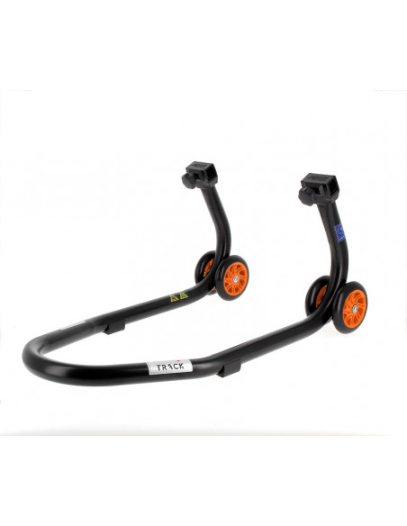 Béquille avant BIHR Home Track noir mat roues orange