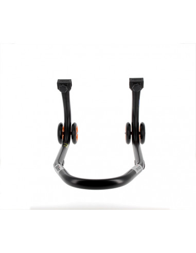 Béquille avant BIHR Home Track noir mat roues orange