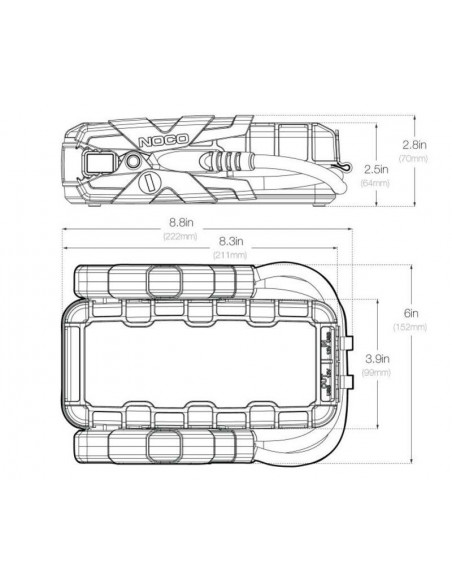 Booster de batterie lithium NOCO GB70 12V 2000A