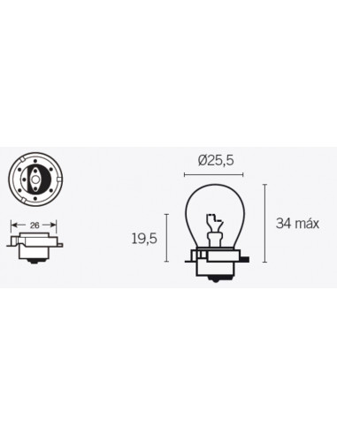 Ampoule V PARTS S3 6V 15W - x10