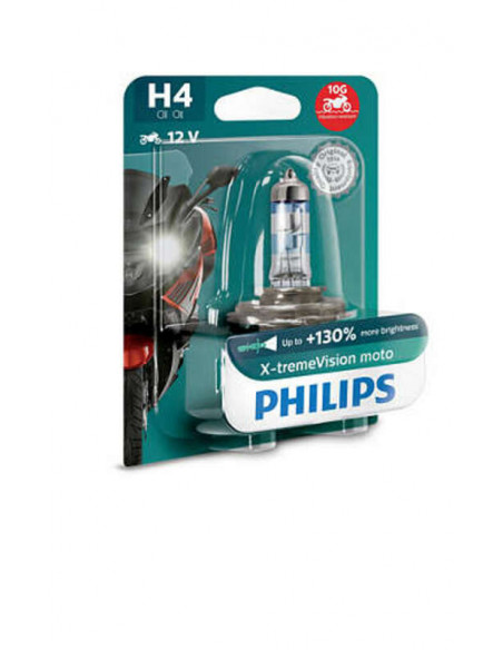 Ampoule PHILIPS X-tremeVision Moto H4 12V 60/55W - x1 Ampoule PHILIPS X-tremeVision Moto H4 12V 60/55W - x1