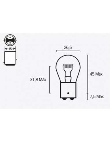 Ampoule TECNIUM P21 6V 21/5W - x10