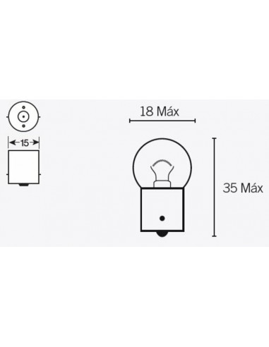 Ampoule TECNIUM G18 6V 10W - x10