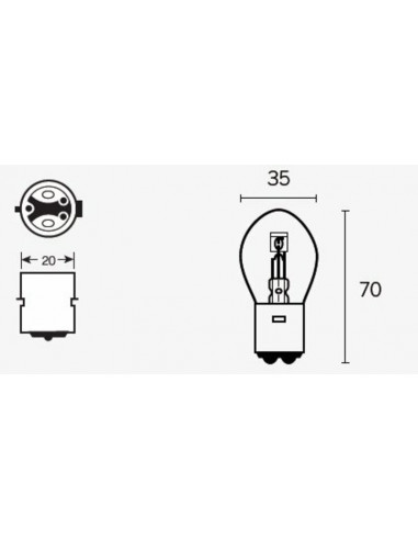 Ampoule TECNIUM S1 12V 25/25W - x10