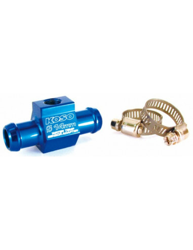 Adaptateur sonde de températue d'eau Koso durite Ø14mm